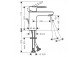 Single lever washbasin faucet 70 with pop-up waste with pull-rod, Hangrohe Vernis blend , black mat