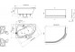 Bathtub Ravak Rosa II asymmetrical right 150x105 cm