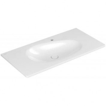 Wall hung bidet Villeroy&Boch Antao, 56x37 cm, with one hole, with coating CeramicPlus - white