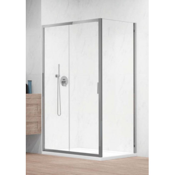 Door shower 120cm, Radaway Alienta DWJ, glass transparent, profil chrome