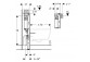 Frame montażowy Geberit Duofix Omega for wall-hung toilet bowl, 50x82 cm, H82