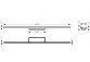 External part odpływu liniowego Hansgrohe RainDrain Flex 800 z możliwością przycięcia, montaż wallmounting, finish stainless steel, szczotkowana 