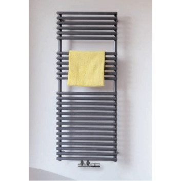 Grzejnik Zehnder Charleston Bar 149,2 x 48,5 cm, wersja 2-column, z chromed uchwytem for towels - white