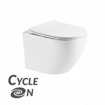 Ceramic washbasin Laveo Kvadrato 47x36 cm countertop, without hole na baterie - white