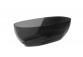 Bathtub freestanding Besco Xara 160x75 cm oval Carbon Grey, maskownica black matt