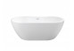 Bathtub freestanding Besco Mexa 170x78 cm oval Carbon Grey, maskownica black matt