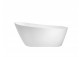 Bathtub freestanding Besco Navia 150x80 cm oval white, maskownica syfonu z overflow white