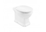 Bowl WC Roca Carmen Rimless do kompaktu 67x37cm drain double, Superglaze, white