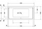 Bathtub with hydromassage 150x75cm, Duravit Qatego, Combi-System P - White