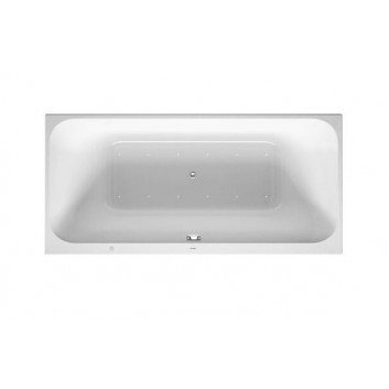 Bathtub with hydromassage Duravit Starck 200x100 cm, wariant hydromasażu Air-System - white