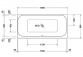 Bathtub with hydromassage Duravit Starck 200x100 cm, wariant hydromasażu Air-System - white