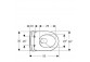 Bowl Geberit Icon washdown model, hanging rimfree, bezrantowa