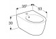 Bowl WC Geberit iCon 53x36 cm, bez kołnierza, spłukiwanie wirowe with soft-close WC seat - white