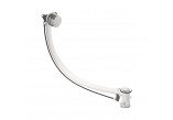 Set waste and overflow Duravit Quadroval, with inlet wody przez korek, dla wanien with hydromassage z wąską krawędzią, chrome