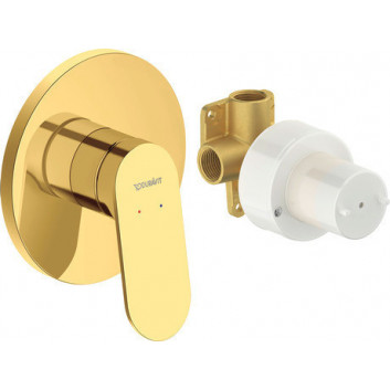 Set z jednouchwytową baterią For concealed mounting, Duravit Circle - Shiny chromee