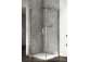 Hinged door 1 hinged with fixed element w linii, SanSwiss Cadura - Silver shine