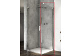 Side panel Ronal Cadura CAT1, 90x200 cm - glass transparent, shiny silver profile