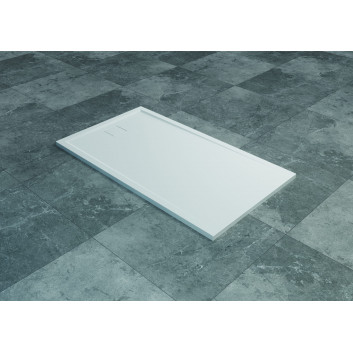 Shower tray z konglomeratu SanSwiss Livada W20AS rectangular 110x80 cm - white
