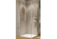 Shower swing door on special order Huppe Solva frameless, fixing left, 500-1250 x 200x1200 mm, with side panel, glass transparent Anti-Plaque, shiny silver profile