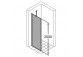 Swing door Huppe Solva partially framed quadrangle 80x200 cm, fixing left, montaż on shower tray - glass transparent Anti-Plaque, shiny silver profile
