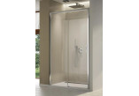Door shower for recess installation SanSwiss Top-Line S TLS2, rozsuwane, 140cm, right, with fixed panel w linii, shiny silver profile