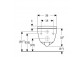 Bowl WC hanging Geberit iCon 53x36 cm, bez kołnierza, spłukiwanie wirowe with soft-close WC seat - white