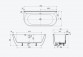 Bathtub freestanding Excellent Oceana 2.0, 165x75 cm, corner, left, acrylic - white