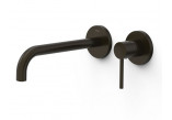 Component wall mounted do podtynkowego korpusu baterii umywalkowe TRES STUDY, spout 237mm, white matt