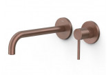 Component wall mounted do podtynkowego korpusu baterii umywalkowe TRES STUDY, spout 237mm, white matt