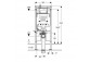 Frame Geberit Duofix, Sigma 8 cm, do WC, H114