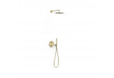Set shower mixer Tres Therm-box, termostatycznej, concealed 2-drożnej - gold cava
