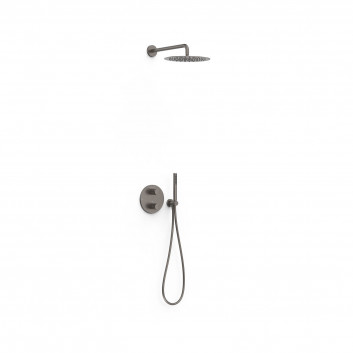 Set shower mixer Tres Therm-box, termostatycznej, concealed 2-drożnej - gold cava