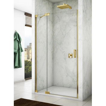 Side panel 200x80 cm, SanSwiss Cadura - Glass transparent/gold
