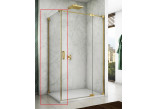 Door shower SanSwiss Cadura CA13 left, 90x200 cm, 1 hinged with fixed element w linii - glass transparent, profil gold