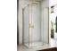 Door shower SanSwiss Cadura CA13 left, 90x200 cm, 1 hinged with fixed element w linii - glass transparent, profil gold