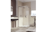Corner shower cabin Huppe Aura door sliding 80x80 cm, wys. 190 cm, silver profile mat, transparent glass