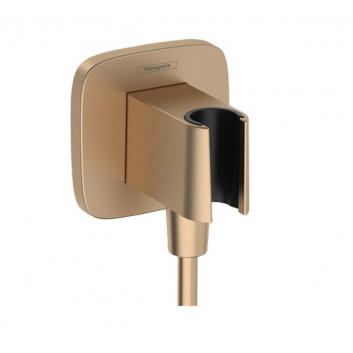Przyłącze wody Hansgrohe FixFit Q, with handle shower, gold optyczny polerowany