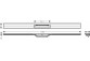 External part odpływu liniowego Hansgrohe RainDrain Flex 800 z możliwością przycięcia, montaż wallmounting, finish stainless steel, szczotkowana 
