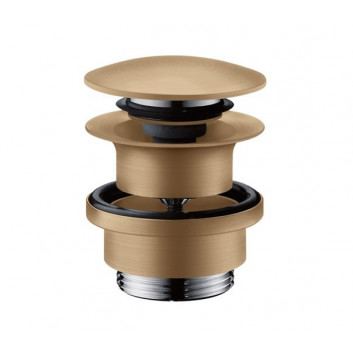 Set drain Push-Open do umywalek i bidetów Hansgrohe, black brushed chromee
