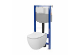 Set Cersanit C205: Frame Aqua 50 PNEU QF MZ + Wall-hung WC City Pro Oval DUR WO ŁW with soft-close WC seat