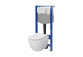Set Cersanit C205: Frame Aqua 50 PNEU QF MZ + Wall-hung WC City Pro Oval DUR WO ŁW with soft-close WC seat