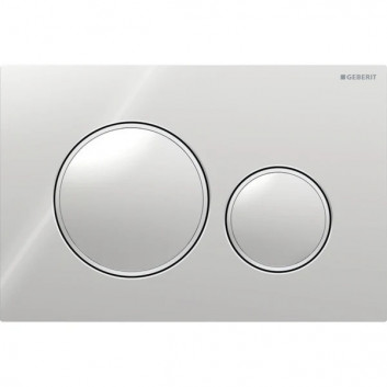 Flush button uruchamiający do WC Geberit Sigma 20 black/shiny chromee/black, 2 zakresy- sanitbuy.pl
