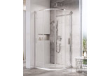 Shower cabin Ravak Blix Slim BLSRV2K+BLSRV2K, złożona z dwóch sztuk door prysznicowych, 90x90x195 cm, glass transparent z warstwą AntiCalc, profil shiny chromee