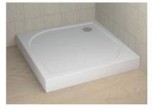 Acrylic shower tray Radaway Delos C with cover, square, 90X90 cm - white + siphon Turboflow TB21 chrome