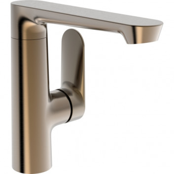 Washbasin faucet HansaGenesis with side handle mieszacza, standing, single lever - brushed steel