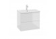 Cabinet vanity Defra Faro D60 z dwiema szufladami, width 60 cm - lakier white shine 