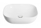 Countertop washbasin Corsan Lugo round 35,5x12 cm with waste klik-klak whitem
