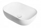 Countertop washbasin Corsan Lugo round 35,5x12 cm with waste klik-klak whitem