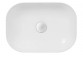 Countertop washbasin Corsan Lugo round 35,5x12 cm with waste klik-klak whitem