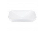 Countertop washbasin Corsan Intero rectangular 53x33,5x17 cm with waste klik-klak whitem